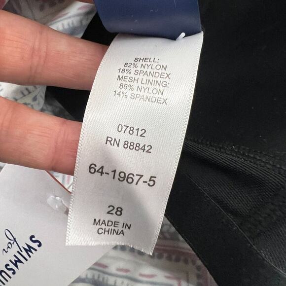 Swimsuits for All Ruffle Off Shoulder Sleeve Tankini Metallic Womens Size 28 - Picture 5 of 7